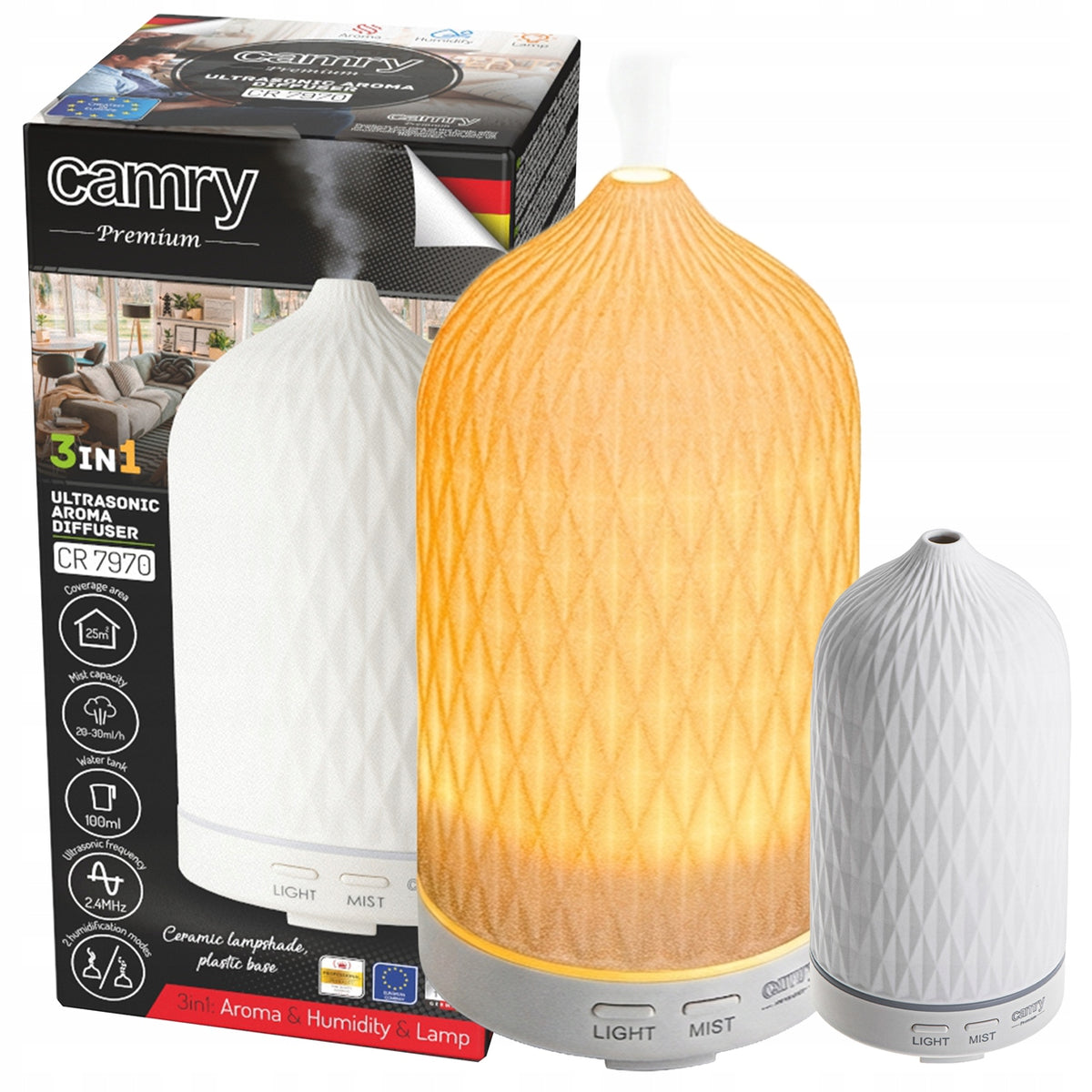 Nawilżacz powietrza ultradźwiękowy dyfuzor zapachowy aromaterapia lampka nawilżacz ultradźwiękowy 12 w