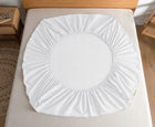 Prześcieradło z gumką 180x200 hotelowe bawełna białe premium polskie 25cm na łóżko dwuosobowe, certyfikat oeko-tex