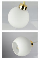 Lampa Wisząca Sufitowa Żyrandol Biała Szklane Kule White Glass EG3 LED E27 do salonu i jadalni, 3 źródła światła