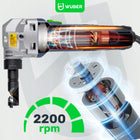 ELEKTRYCZNE NOŻYCE DO CIĘCIA BLACHY OBRÓBKI METALU SKOKOWE STEMPEL WUBER wykrawarka, 1,6 mm, 500 W, 2200 obr./min