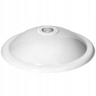 Lampa Sufitowa Plafon Czujnik Ruchu Zmierzchu 2x E27 okrągła oprawa biała do korytarza, bez żarówek, maks. 12 w na