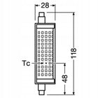 Żarówka LED R7s żarnik 118mm 19W 150W 2700K osram lampa liniowa ciepłobiała 2452 lm odpowiednik halogenowy