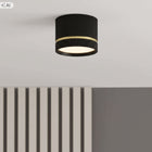 Oprawa Halogenowa Sufitowa LED Tuba GX53 Spot Natynkowa Ryflowana Czarna do kuchni salonu korytarza, maks. 30 W