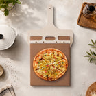 Łopata do pizzy i chleba tacka przesuwna XXL drewniana kwadratowa szuflada pala piekarnicza do wsuwania wypieków, deska