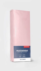 Prześcieradło mikrosatyna z gumką 160x200 różowe na materac do 25 cm, poliestrowe, certyfikat oeko-tex Standard 100