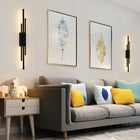 Kinkiet Ścienny LED Lampa Czarny Wewnętrzny Nowoczesny Loft Salon 8W 3000K oprawa aluminiowa, 3 źródła światła, ciepła