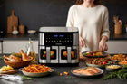 Frytkownica beztłuszczowa dwukomorowa AIR fryer 9 programów LED 9l 2800W srebrny/szary