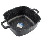 Garnek 6,5 L brytfanna gęsiarka 28 x 28cm Patelnia Indukcja Gaz naczynie aluminiowe z powłoką marmurkową, do duszenia i