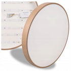 Plafon sufitowy Lampa LED Kaszmirowa 50cm Okrągła 50W do pokoju BEŻ mocna oprawa oświetleniowa, neutralna barwa