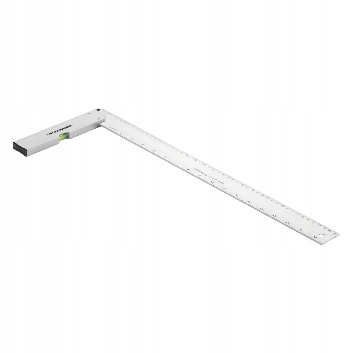 Kątownik aluminiowy 500mm Vorstahl przymiar uniwersalny, narzędzie pomiarowe do wyznaczania kątów i sprawdzania