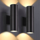 Kinkiet zewnętrzny lampa ogrodowa elewacyjna ścienna wodoszczelna 2x GU10 oprawa aluminiowa czarna do fasady, tarasu i