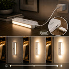 Lampa LED Akumulatorowa z Czujnikiem Ruchu Magnetyczna Oświetlenie Schodowe bezprzewodowa lampka do przedpokoju, biała