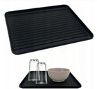 Mata do suszenia naczyń ociekacz podkładka 43cm x 32cm czarna plastikowa tacka pod suszarkę kuchenną