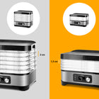 Suszarka do grzybów żywności owoców warzyw ziół termoobieg timer spożywcza dehydrator, 5 sit, 35–70°C, 450 w, domowe