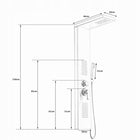 Srebrny panel prysznicowy deszczownica indes mako kolumna natryskowa ze stali nierdzewnej, hydromasaż, mieszacz