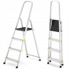 Drabina aluminiowa domowa jednostronna profesjonalna higher 4 stopnie 150kg drabinka do prac remontowych i malowania