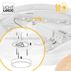 Plafon LED drewno LL picof PLAFON2 okrągły 16,5W 27,5cm lampa sufitowa, oprawa ze zintegrowanym źródłem światła, biała