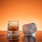 SZKLANKI DO WHISKY OBROTOWA OBROTOWA SZKLANKA DO WHISKY PREZENT NA URODZINY zestaw 4 sztuki, 280 ml, szkło bezbarwne