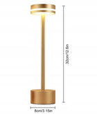 Lampka Nocna Stołowa Biurkowa Nowoczesna Lampa LED Bezprzewodowa Dotykowa ściemniana akumulatorowa żółta 32 cm