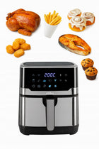 Frytkownica beztłuszczowa AIR fryer frytownica duża 6,5l misa 1800 w srebrny