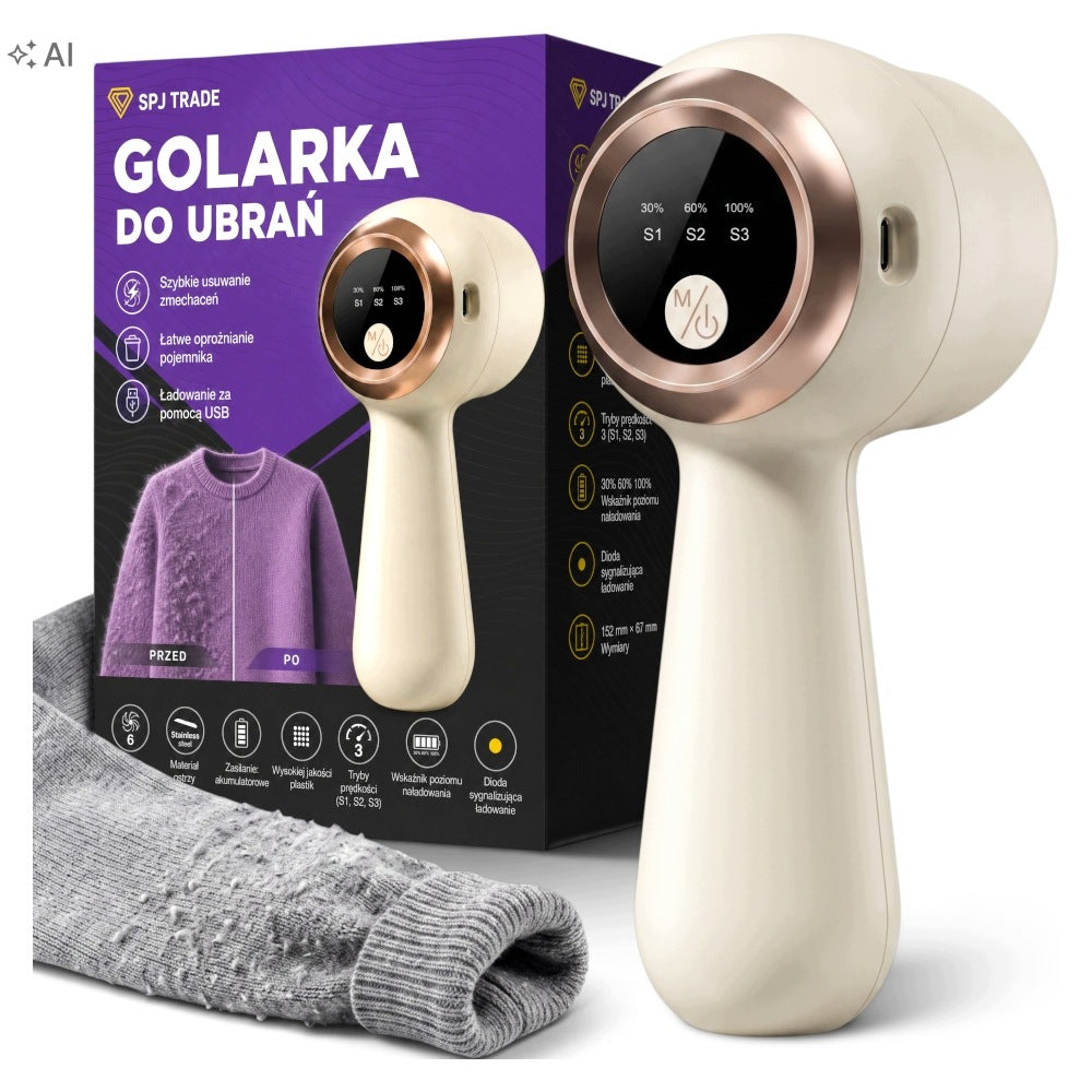 Golarka do ubrań swetrów elektryczna akumulatorowa USB golenia zmechaceń maszynka do usuwania kłaczków i supełków, do