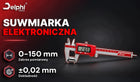 Suwmiarka elektroniczna cyfrowa metalowa 0-150MM dokładna LCD etui baterie kaliper stal nierdzewna precyzja 0,02 mm