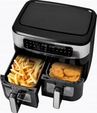 Frytkownica beztłuszczowa dwukomorowa AIR fryer 10l XL 2600W okno podglądu czarny