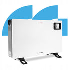 GRZEJNIK ELEKTRYCZNY KONWEKTOROWY TIMER TERMOSTAT PILOT MOCNY 2000W TURBO 590 mm 375 mm grzewcza biały