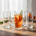 SZKLANKI DO NAPOJÓW Drinków ZESTAW 6x380 ml Żłobione Grube POLSKIE SZKŁO do koktajli, na imprezę i grilla, można myć w