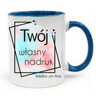 Foto kubek z twoim własnym zdjęciem dowolnym nadrukiem napisem na prezent ceramiczny 330 ml do kawy i herbaty
