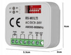 Odbiornik uniwersalny radioodbiornik sterownik 300-868MHz do napędu bramy 2-kanałowy, do pilotów, automatyka wjazdowa