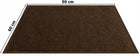 Wycieraczka do butów domu pod drzwi wejściowa duża gumowa mocna 60X90 cm mata tekstylna PVC brązowa wewnętrzna 7 mm