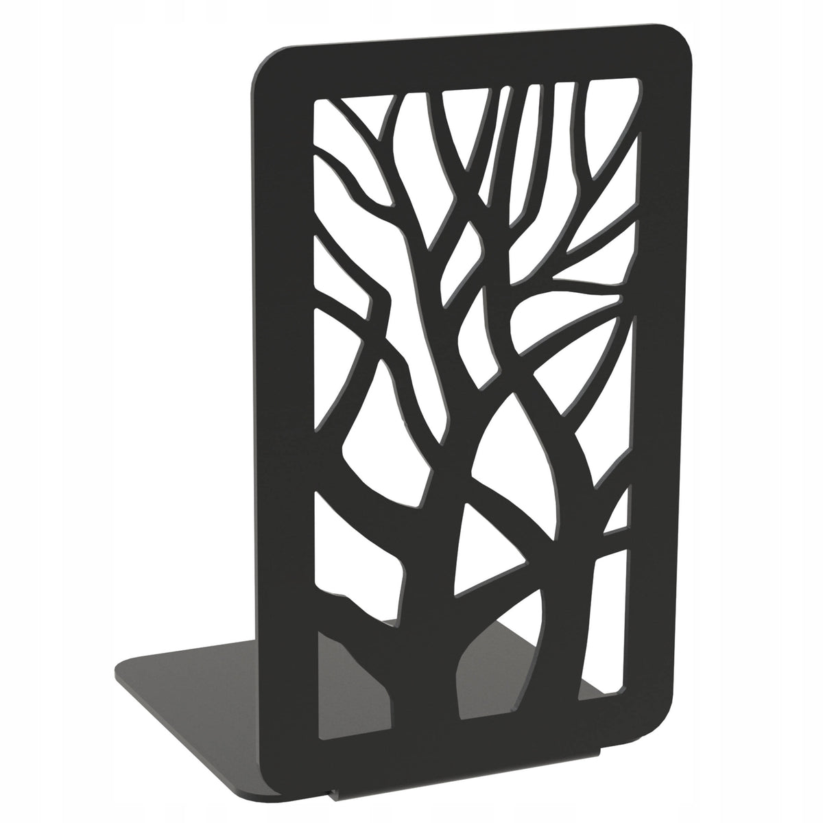 Podpórka do książek tree stojak na książki drzewo 15079 metalowy czarny ogranicznik lektur, akcesorium biblioteczne