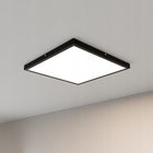 Panel LED Natynkowy Lampa Sufitowa 40W Plafon 4000K 5600lm 60x60 cm Czarny kwadratowa oprawa do biura i domu, neutralne