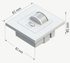 Czujnik Ruchu PIR Sensor 500W Biały Do Puszki Podtynkowy Zasięg max 9m IP20 detektor obecności automat oświetleniowy