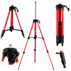 Laser krzyżowy Poziomica Laserowa 16 Linii + statyw 115 cm 4D Zielony 2xAKU do układania płytek, glazury i prac