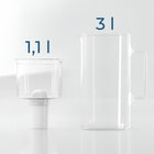Dzbanek szklany wessper D2 borosilicate 3l + 12x Filtr Wessper aquaclassic dzbanek filtrujący biały