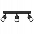 Lampa Sufitowa Żyrandol Plafon Tuby Metal LED GU10 oprawa punktowa kwadratowa czarna 1x10 W do salonu i przedpokoju