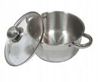 Garnek stalowy nierdzewny na gaz i indukcję Ø18 cm, pojemność 2,1l KINGHoff naczynie kuchenne, powłoka