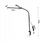 Lampka Biurkowa LED Na Biurko Szkolna Lampa Kreślarska do Biura 14W CCT ściemniana, z zaciskiem, czarna, 82 cm