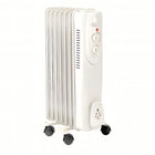 Grzejnik Olejowy Elektryczny Termostat Energooszczędny 1500W 7 Żebrowy Duży 20 mm 55 mm grzewcza biały