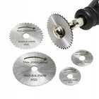 Zestaw tarcz tarczki 6szt do cięcia miniszlifierki + adapter wkrętarka aluminium, ceramika, kamień, szkło, akryl