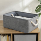 Kosz organizer pojemnik do przechowywania koszyk szary na zabawki kosmetyki pudełko 30x20x13 cm, schowek na drobiazgi