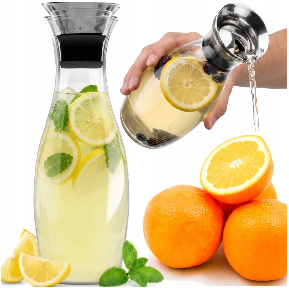 KARAFKA DZBANEK SZKLANY NA WODĘ NAPOJE VIALLI DESIGN AMO DRIP-FREE 1300 ML naczynie do serwowania soku i lemoniady, do