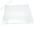 Panel szklany hartowany 50x60 + czarne mocowania fartuch kuchenny, osłona ściany nad blatem, prostokątny 6 mm