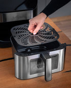 Frytkownica beztłuszczowa 1800W airfryer 8l nieprzywierająca 12 programów srebrny/szary