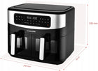 Frytkownica beztłuszczowa dwukomorowa AIR fryer 10l XL 2600W okno podglądu czarny