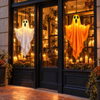 Ozdoby Halloween Dekoracje wiszące świecące duchy LED świetlne zestaw x2