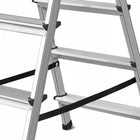 Drabina aluminiowa dwustronna 2x4 stopniowa 125 kg drabest podest podnóżek schodki do prac domowych, wysokość robocza