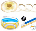 Taśma LED COB 24V 5m rolki 320 LED/m neon 4000K neutralna biała mocna kable pasek świetlny do wnętrz IP20 50 w
